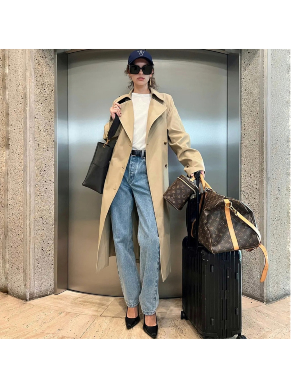 Venroy classic cotton trench coat pale khaki tan double breasted women's small